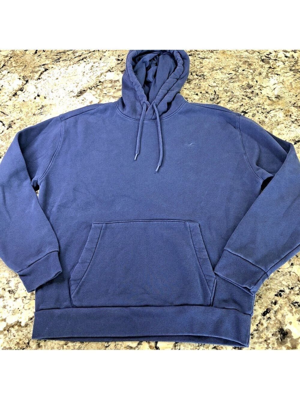 Size Large Hollister Mens Pullover Sweater Hoodie Tapered Blue Comfy VN